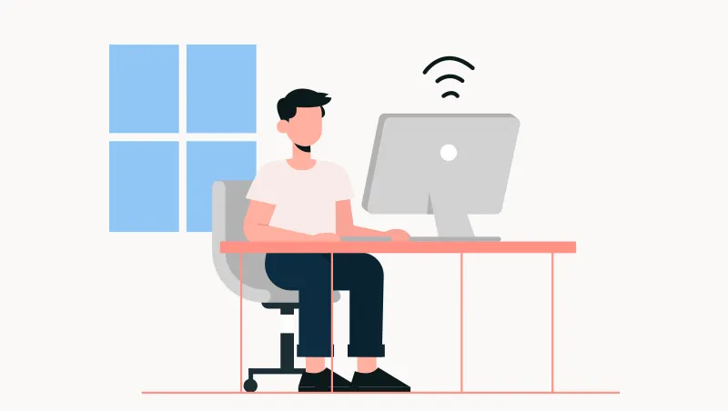 リモートワークのイメージイラスト