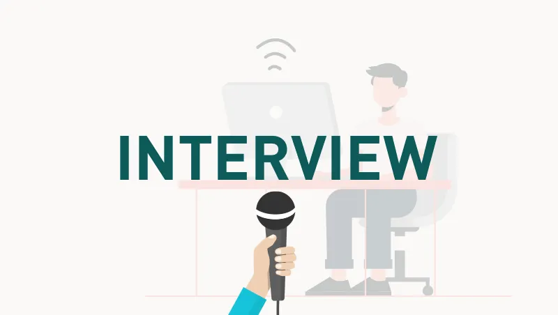 テレビ番組（ニュース）インタビューのイメージイラスト